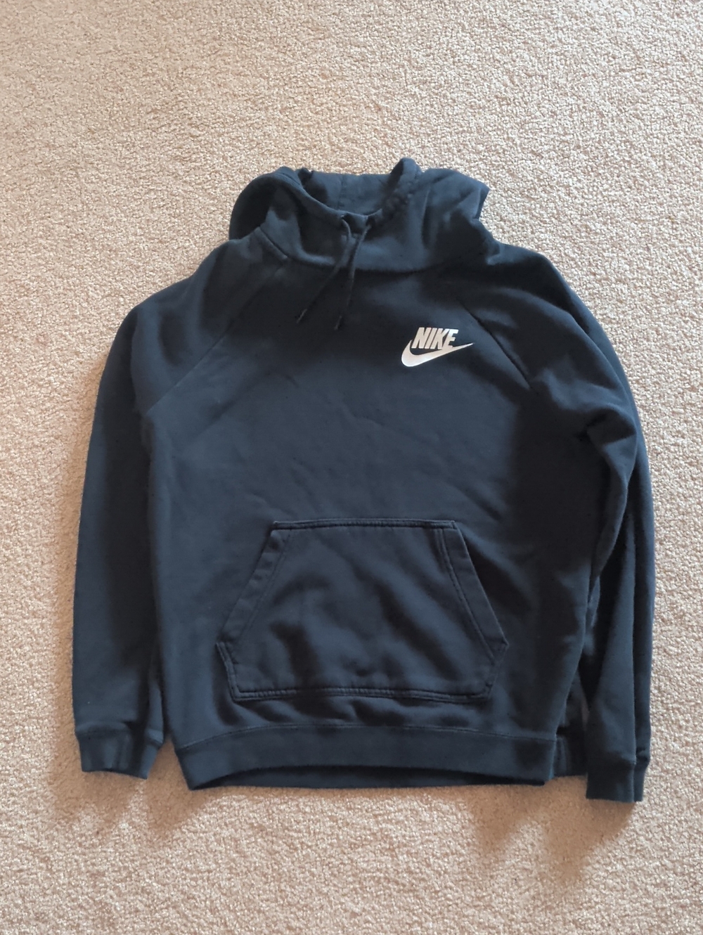Nike Black Hoodie with White Swoosh Logo
